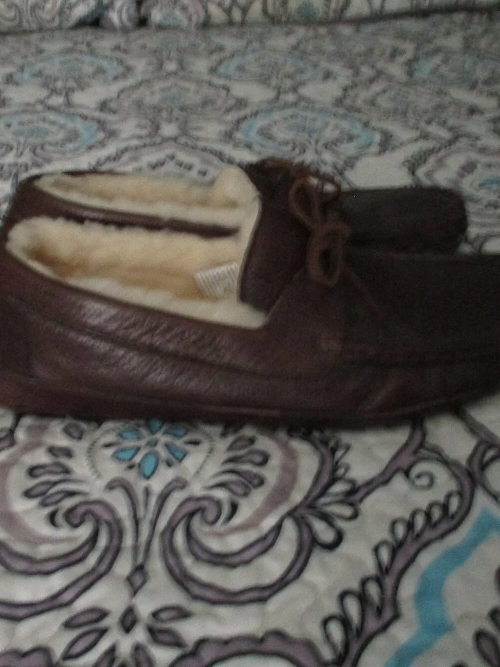UGG Byron 5161 Men's 11 Moccasin Driving Loafer Slippers Brown Leather Sheepskin